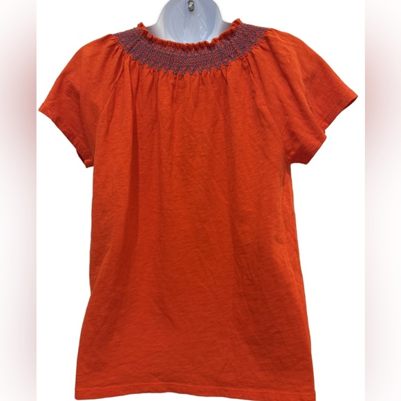 J. Crew Burnt Orange Smocked Blouse, size XS - Picture 4 of 6